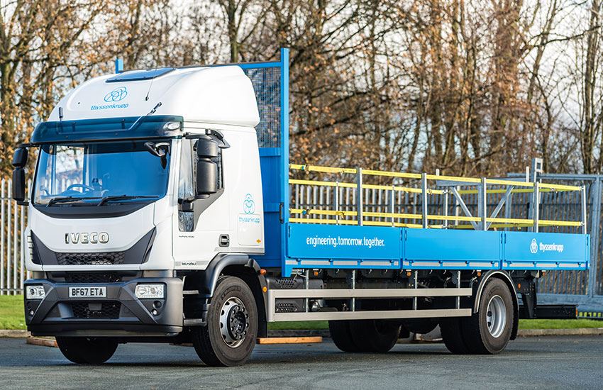 Leading IVECO dealer delivers seven vehicles to global engineering company thyssenkrupp